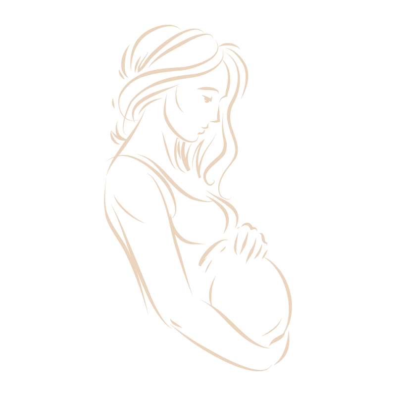 Pregnant woman drawing